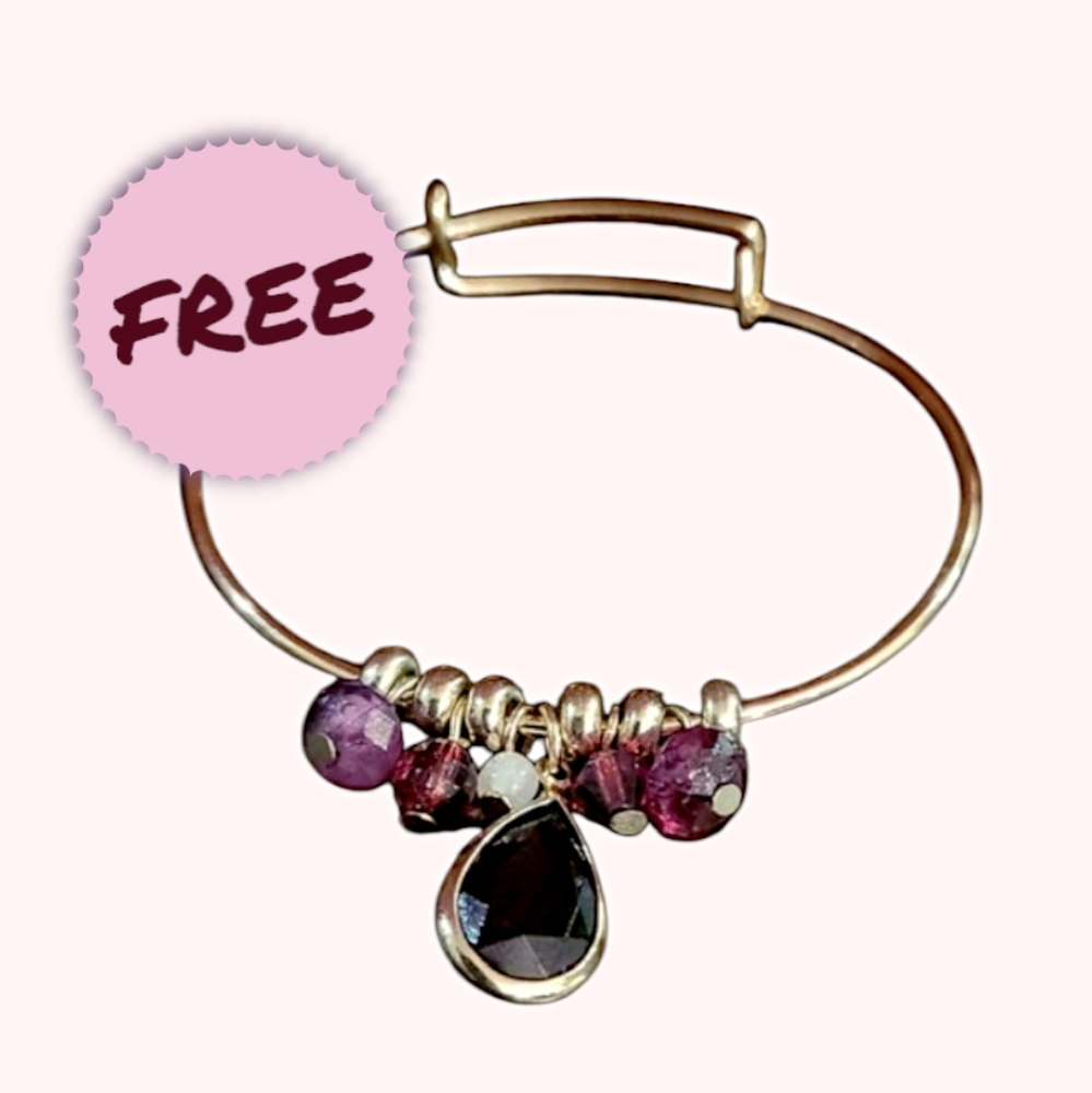 💕 FREE ADD-ON | Purple Gem Bracelet